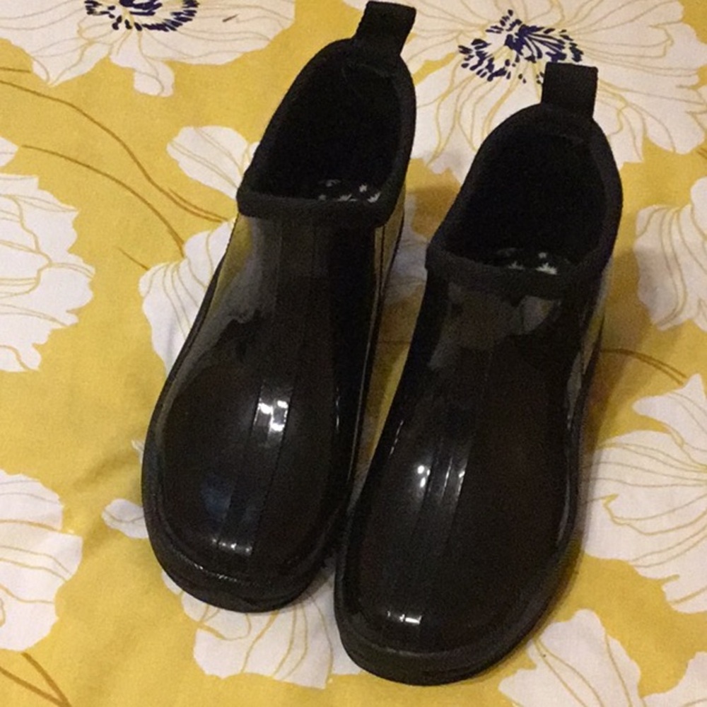 Ladies Black Rain Boots